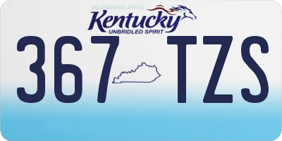 KY license plate 367TZS