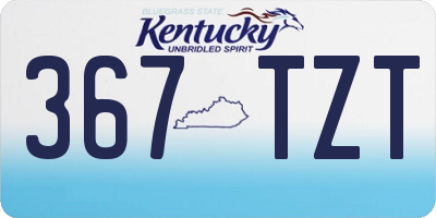 KY license plate 367TZT