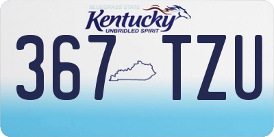 KY license plate 367TZU