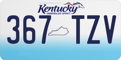 KY license plate 367TZV