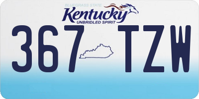 KY license plate 367TZW