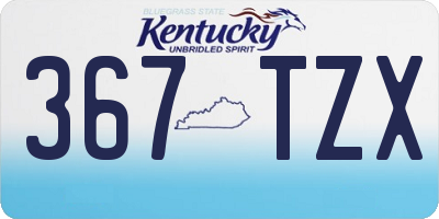 KY license plate 367TZX