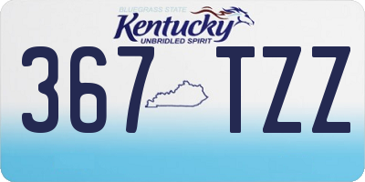 KY license plate 367TZZ