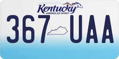 KY license plate 367UAA