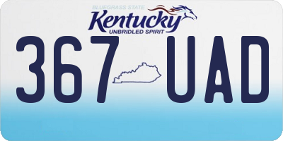 KY license plate 367UAD