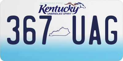 KY license plate 367UAG