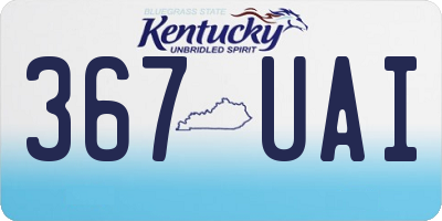 KY license plate 367UAI