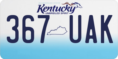 KY license plate 367UAK