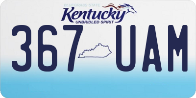 KY license plate 367UAM