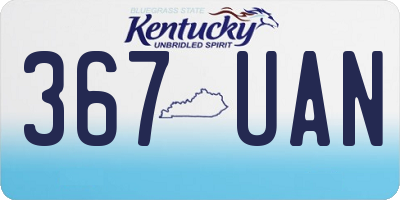 KY license plate 367UAN
