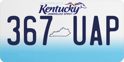 KY license plate 367UAP