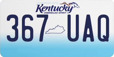 KY license plate 367UAQ