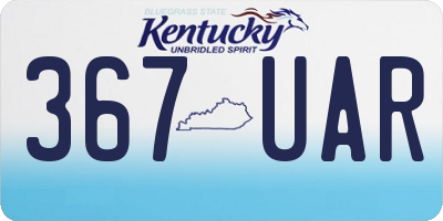 KY license plate 367UAR