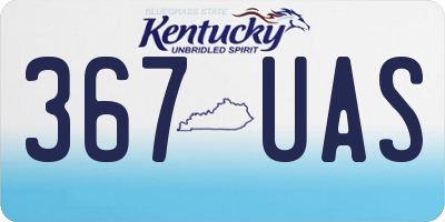 KY license plate 367UAS
