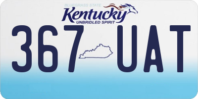 KY license plate 367UAT