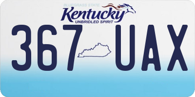 KY license plate 367UAX