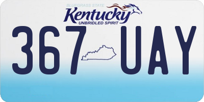 KY license plate 367UAY