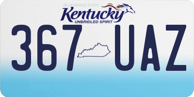 KY license plate 367UAZ