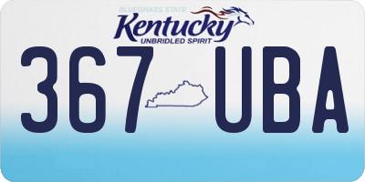KY license plate 367UBA