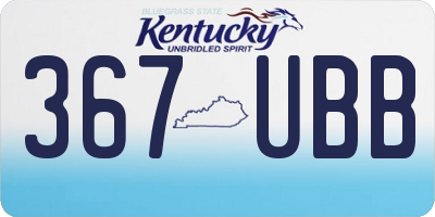 KY license plate 367UBB