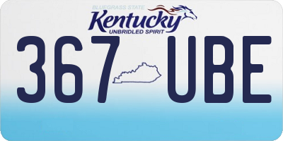KY license plate 367UBE