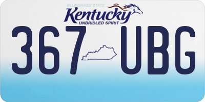 KY license plate 367UBG