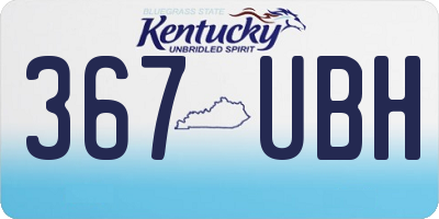 KY license plate 367UBH