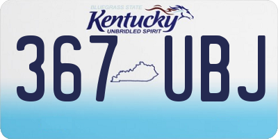 KY license plate 367UBJ