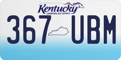 KY license plate 367UBM