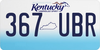 KY license plate 367UBR