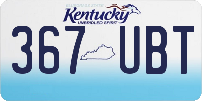 KY license plate 367UBT