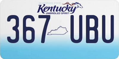 KY license plate 367UBU