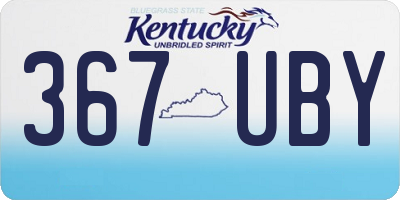 KY license plate 367UBY