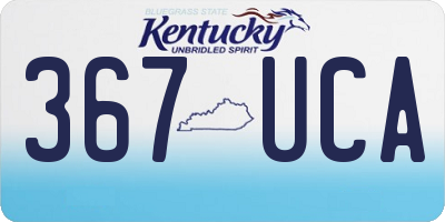KY license plate 367UCA