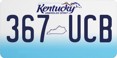 KY license plate 367UCB