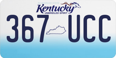 KY license plate 367UCC