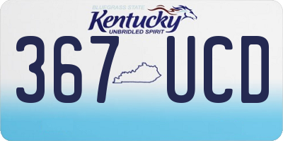 KY license plate 367UCD