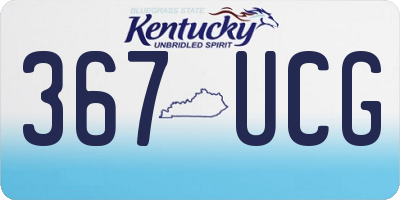 KY license plate 367UCG