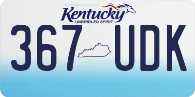 KY license plate 367UDK