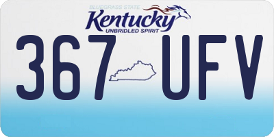 KY license plate 367UFV