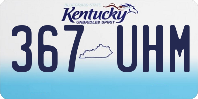 KY license plate 367UHM