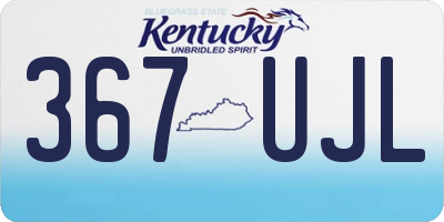 KY license plate 367UJL