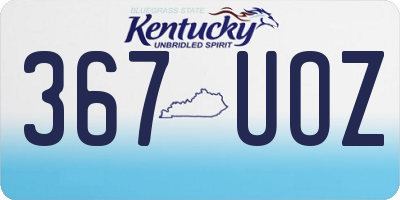 KY license plate 367UOZ