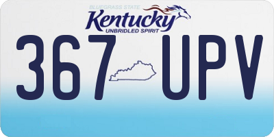 KY license plate 367UPV
