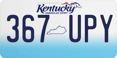 KY license plate 367UPY