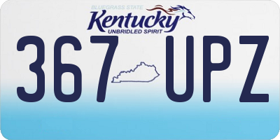 KY license plate 367UPZ