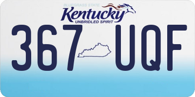 KY license plate 367UQF