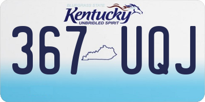 KY license plate 367UQJ