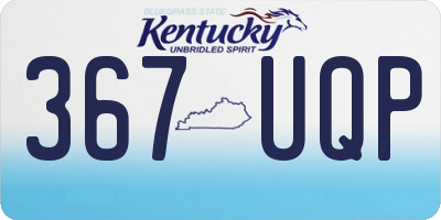 KY license plate 367UQP