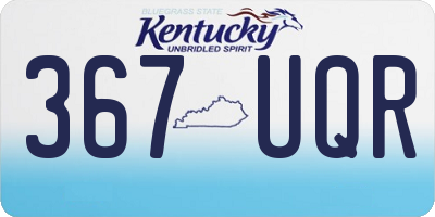 KY license plate 367UQR